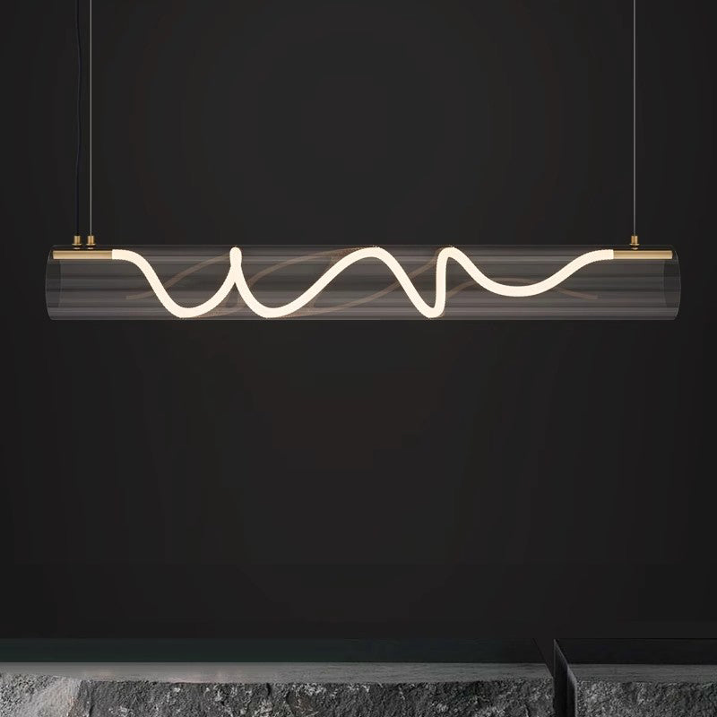 Designer Glass Hemp Rope Lamp Bar Hanging Lamp