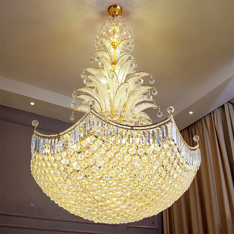 Special Pineapple Design Large Crystal Chandelier