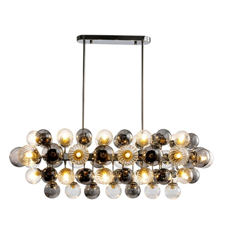 Two-color Creative Bubble Glass Ball Design Chandelier
