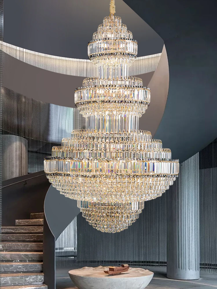 Hotel Luxury K9 Crystal Decoration Large Chandeliers