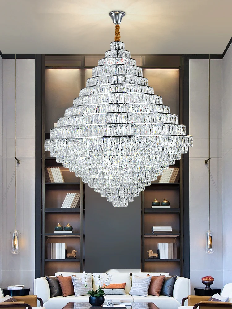 Luxury Unique Chrome Wedding Hotel Crystal Chandelier