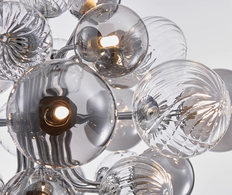 Two-color Creative Bubble Glass Ball Design Chandelier