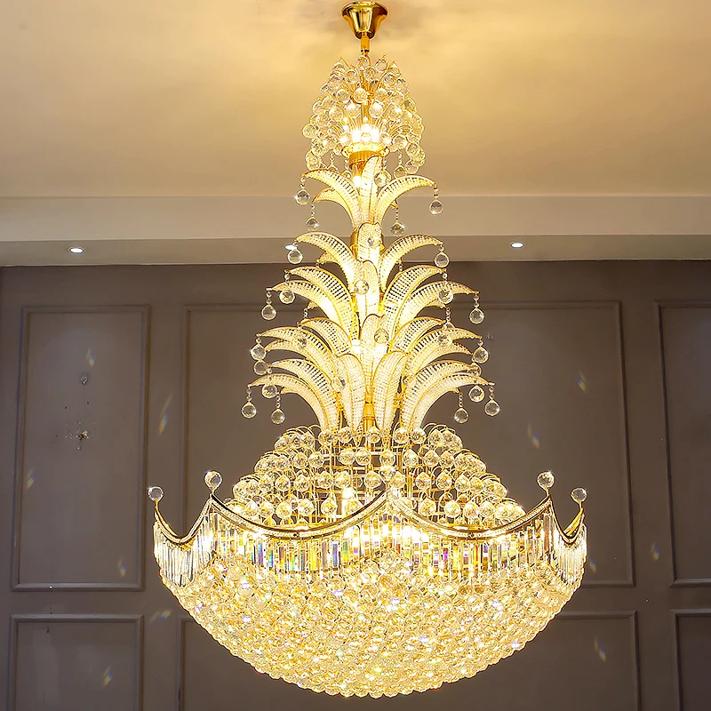 Special Pineapple Design Large Crystal Chandelier