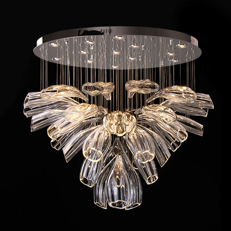 Simple Romantic Dinning Room Glass Chandelier