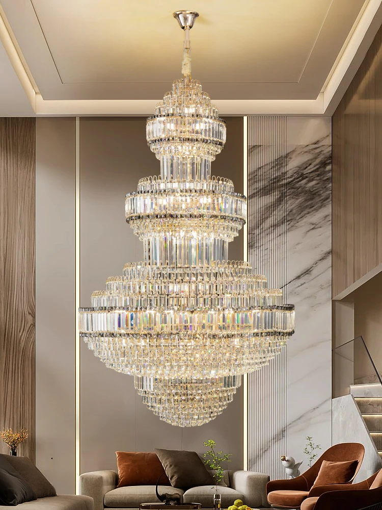 Hotel Luxury K9 Crystal Decoration Large Chandeliers