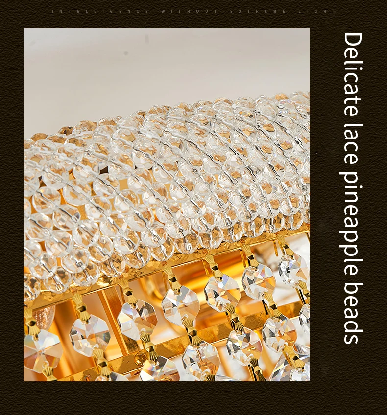 High Ceiling Wedding Hall Decor 3 layer Crystal Chandelier