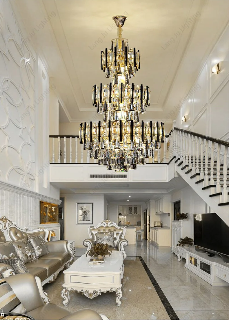 Luxury Villa Living Room Decorative K9 Crystal Chandelier