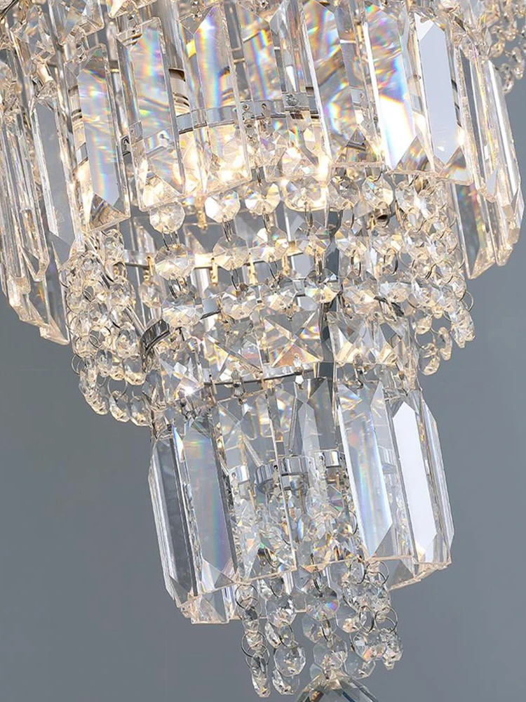 Villa Round LED Multi-layer Ceiling Crystal Chandelier